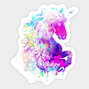 Raimbow unicorn magical creature Sticker